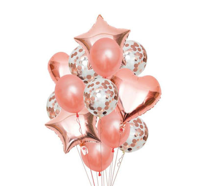 Picture of ROSE GOLD BALLOON SET (Pack of 14)