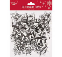 Picture of SILVER METALLIC BOWS (Pack of 16)