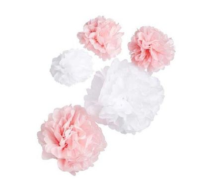 Picture of READY TO POP PINK POM POMS (Pack of 5)