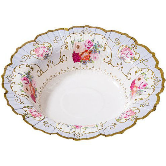 Picture of Vintage Tea Party Paper Bowls - 19cm