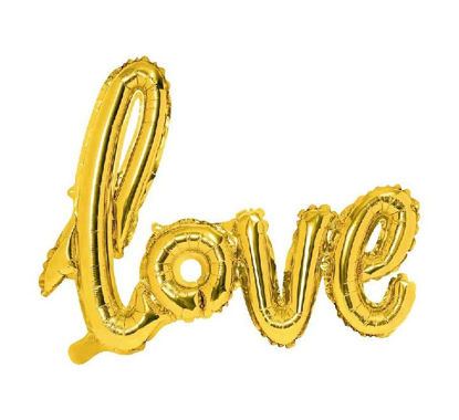 Picture of GOLD PHRASE LOVE AIR FILL FOIL BALLOON