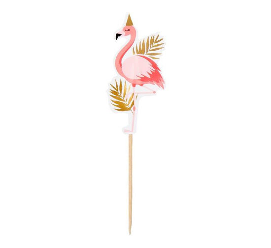 Picture of 23cm FLAMINGO COCKTAIL STICKS (Pack of 12)