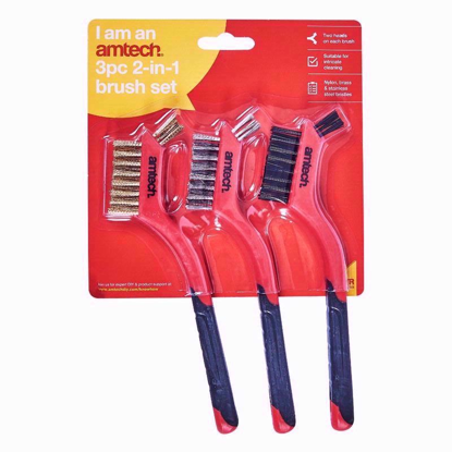 Picture of AMTECH BRUSH SET 3PC 2IN1