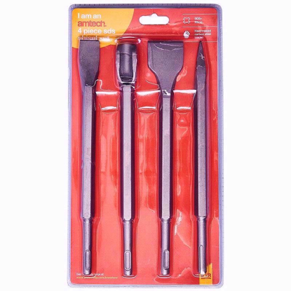 Picture of AMTECH CHISEL SDS 4PC SET