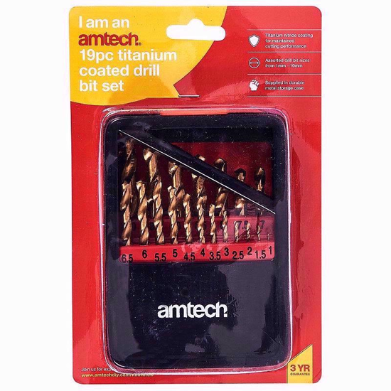 Picture of AMTECH DRILL TITANIUM 19PC SET