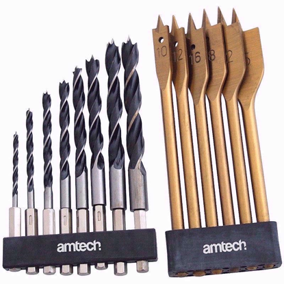 Picture of AMTECH DRILL WOOD SHANK 14PC SET