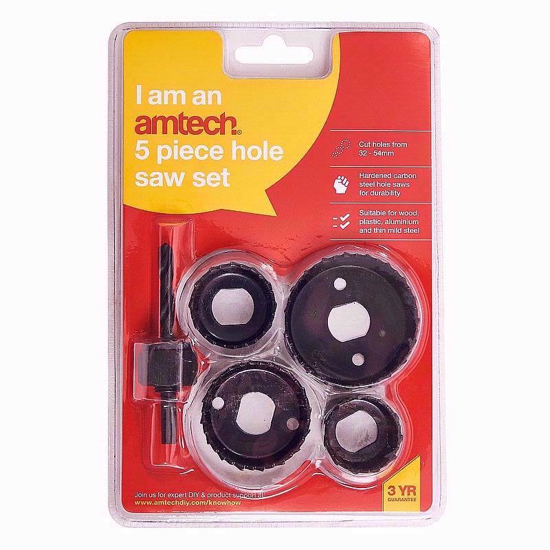 Picture of AMTECH HOLE SAW 5PC SET