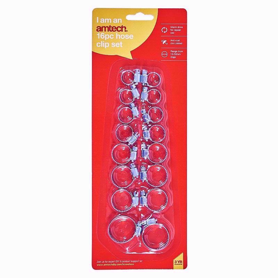Picture of AMTECH HOSE CLIPS 16PC 4390