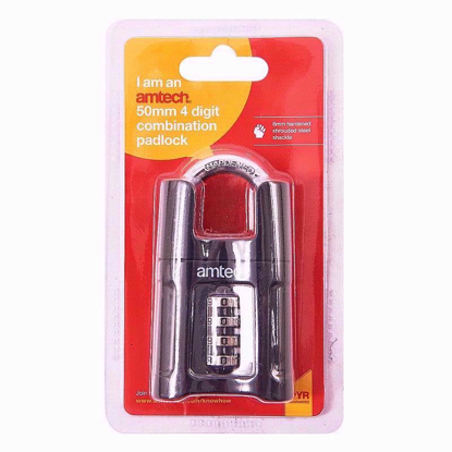 Picture of AMTECH PADLOCK 4 DIGIT H/DUTY COMBINATION