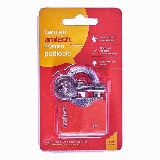 Picture of AMTECH PADLOCK RHOMBIC IRON 40MM