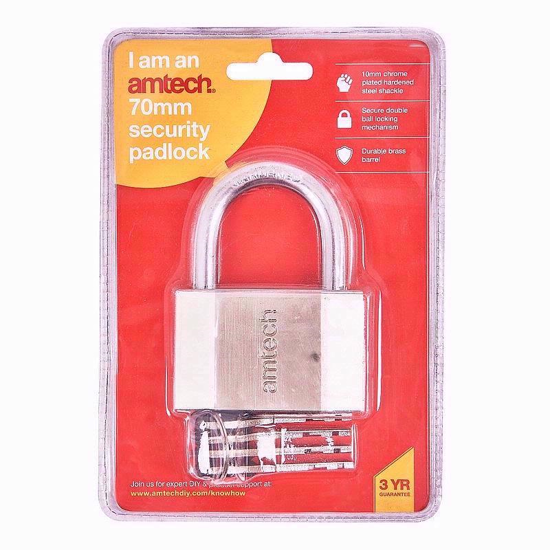 Picture of AMTECH PADLOCK SECURITY 70MM