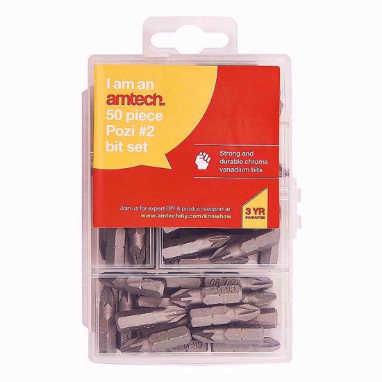 Picture of AMTECH POZI #2 BIT SET 50PC