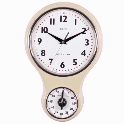 Picture of ACCTIM KITCHEN TIME WALL CLOCK CREAM