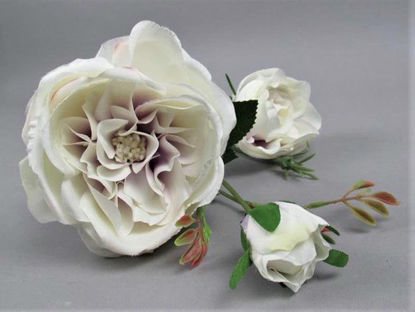 Picture of ENGLISH ROSE SPRAY 63CM LILAC WHITE