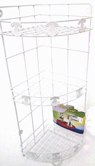 Picture of CORNER BATH SHELF WHITE