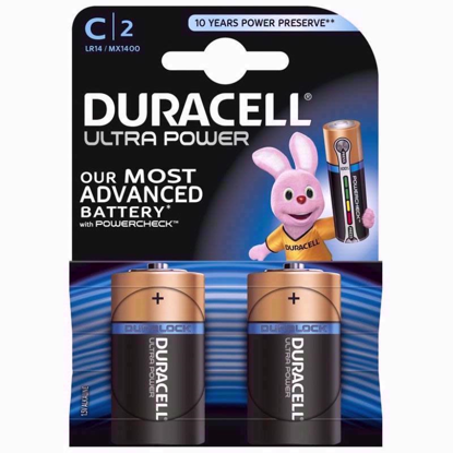 Picture of DURACELL BATTERIES ULTRAPOWER C 2PK