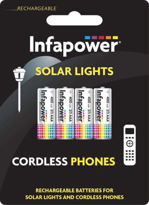 Picture of INFAPOWER RECHARGABLE 2/3 AAA 4PCE SOLAR