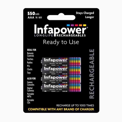 Picture of INFAPOWER RECHARGABLE AAA 550