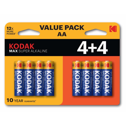Picture of KODAK BATTERIES MAX AA 4+4 VALUE PACK