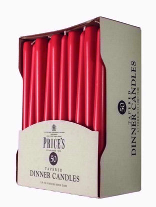 Picture of PRICES 50 CATERING DINNER CANDLES RED 