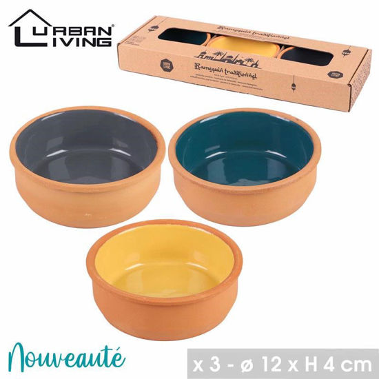 Picture of RAMEKIN TERRACOTTA 3 OVEN BAKING DISH