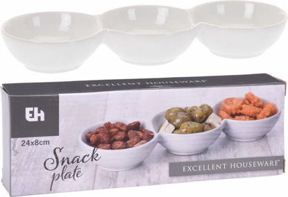 Picture of SNACK TRAY 3 COMPARTMENTS