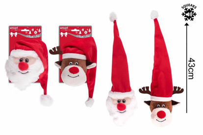 Picture of CHRISTMAS PLUSH DOG TOY LONG HAT
