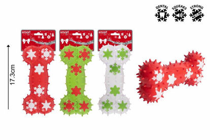 Picture of CHRISTMAS RUBBER SNOWFLAKE DOG TOY