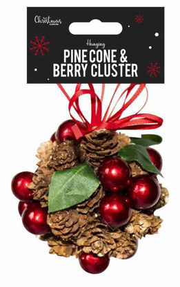 Picture of CHRISTMAS PINE CONE BERRY CLUSTER
