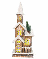 Picture of FESTIVE MAGIC LED SNOWY WOODEN HOUSE