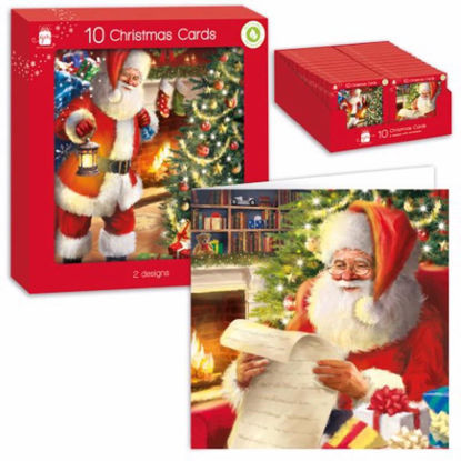 Picture of GIFTMAKER CARDS SQUARE 10 CUTE SANTA