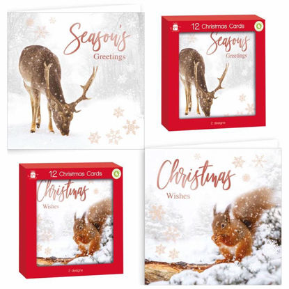 Picture of GIFTMAKER CARDS SQUARE 12 STAG