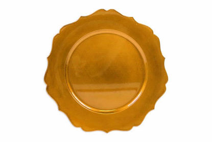 Picture of CHARGER PLATE 33CM SHAPED GOLD