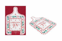 Picture of CHRISTMAS JOY GLASS CHOPPING BOARD