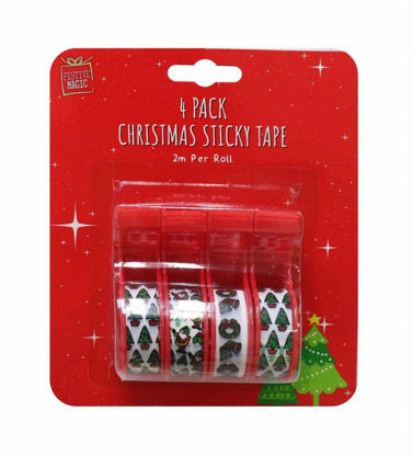 Picture of FESTIVE MAGIC TAPE WITH DISPENSER 4PK