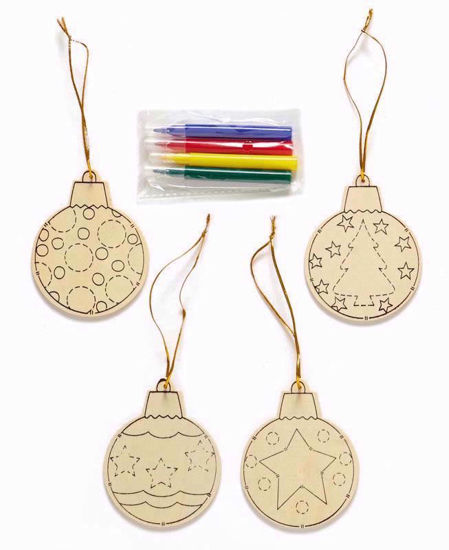 Picture of PREMIER COLOUR YOUR OWN XMAS BAUBLES