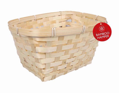 Picture of CHRISTMAS BAMBOO WOVEN BASKET 28X23.5 X18.5CM