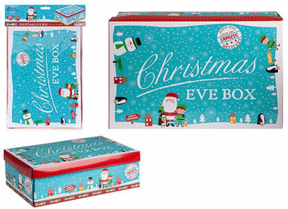 Picture of CHRISTMAS EVE BOX SANTA BLUE SMALL