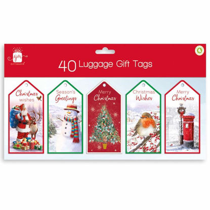 Picture of GIFTMAKER LUGGAGE TAGS 40PCE TRAD