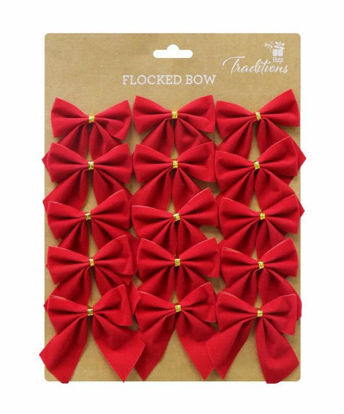 Picture of FESTIVE MAGIC BOWS FLOCKING MINI RED