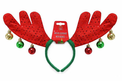 Picture of FESTIVE MAGIC HEADBAND ANTLERS WITH BAUBLES