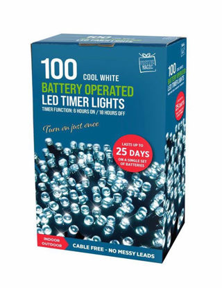 Picture of FESTIVE MAGIC LED B/O TIMER 100 LIGHTS WHT