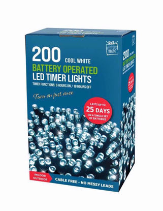 Picture of FESTIVE MAGIC LED B/O TIMER 200 LIGHTS WHT