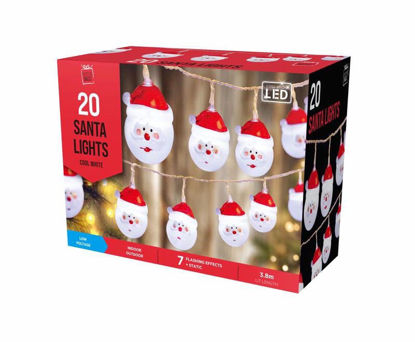 Picture of FESTIVE MAGIC LED LIGHTS 20 SANTA HEAD