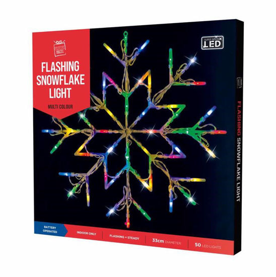 Picture of FESTIVE MAGIC SNOWFLAKE SILHOUETTE LIGHT MULT