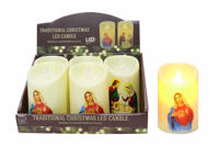 Picture of FESTIVE MAGIC LED PILLAR CANDLE NATIVITY 12.5