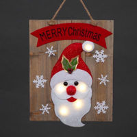 Picture of LED WOOD PLAQUE 36CM SANTA