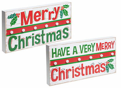 Picture of PLAQUE LIGHT UP MERRY CHRISTMAS SLOGAN