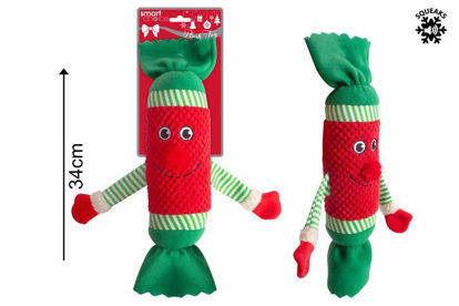 Picture of CHRISTMAS PLUSH CRACKER DOG TOY 34CM