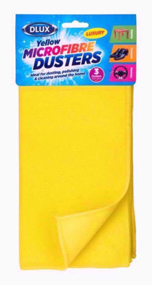 Picture of DLUX 3 MICROFIBRE DUSTERS YELLOW
